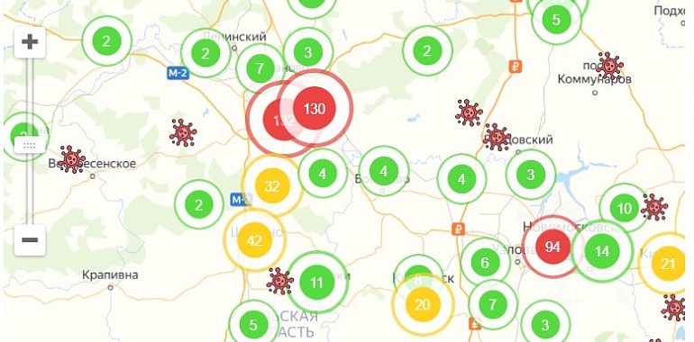 По каким адресам в Туле и области выявлены случаи заболевания коронавирусом: интерактивная карта