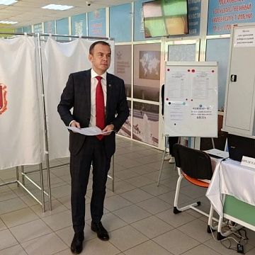 Первый секретарь Тульского обкома КПРФ Алексей Лебедев проконтролировал ход голосования