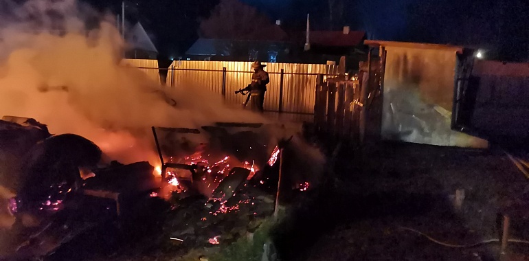 При пожаре в Узловском районе погиб мужчина