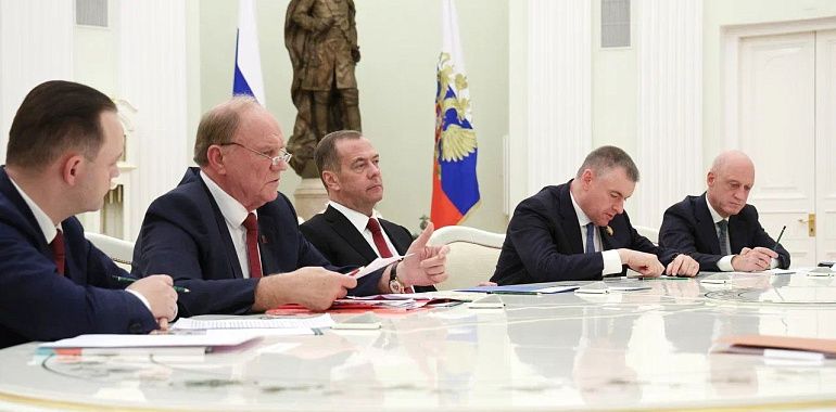 Г.А. Зюганов принял участие во встрече Владимира Путина с руководителями парламентских партий