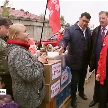 Первый секретарь Тульского обкома КПРФ, депутат Тульской областной Думы, председатель комитета по местному самоуправлению областной Думы Алексей Лебедев: «Будем помогать Донбассу до полной Победы»