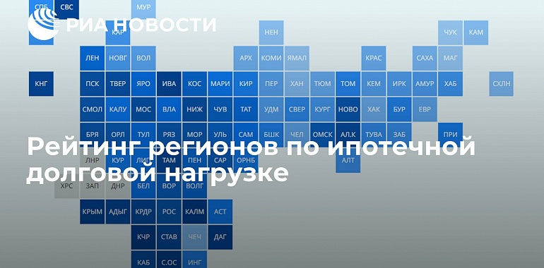 Тульская область на 49 месте в рейтинге регионов РФ по ипотечной долговой нагрузке