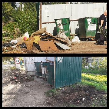В Донском убрали мусорные площадки после рейдов коммунистов